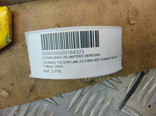  ELEVALUNAS DELANTERO DERECHO HYUNDAI TUCSON (JM) 