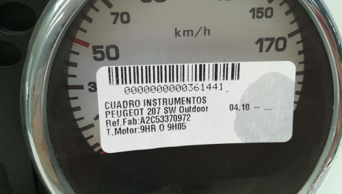  CUADRO INSTRUMENTOS PEUGEOT 207 SW 