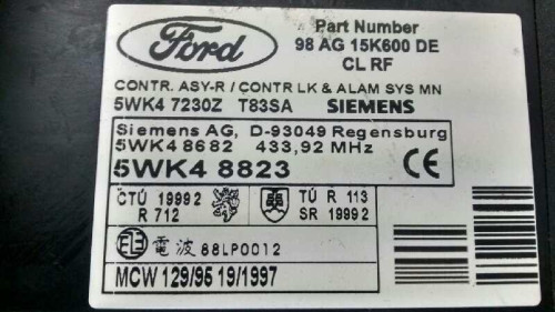  CENTRALITA CIERRE FORD FOCUS BERLINA (CAK) 