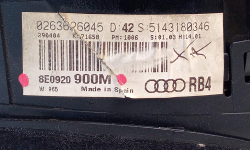  CUADRO INSTRUMENTOS, AUDI, A4 BERLINA (8E) 