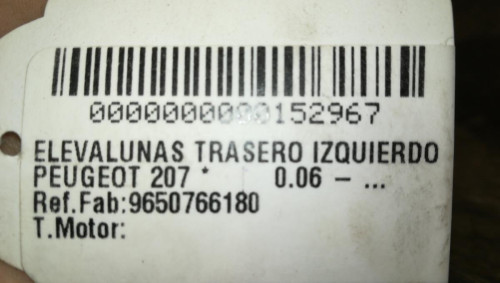  ELEVALUNAS TRASERO IZQUIERDO 