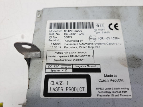 SISTEMA AUDIO / RADIO CD TOYOTA AVENSIS (T27) 