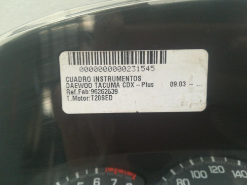  CUADRO INSTRUMENTOS DAEWOO REZZO 