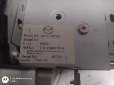 SISTEMA AUDIO / RADIO CD, MAZDA, 6 BERLINA (GG)