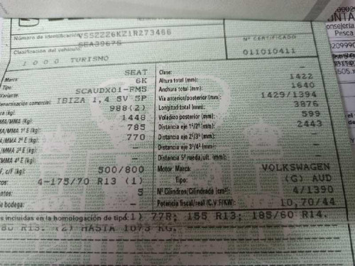  SEAT IBIZA (6K1) 