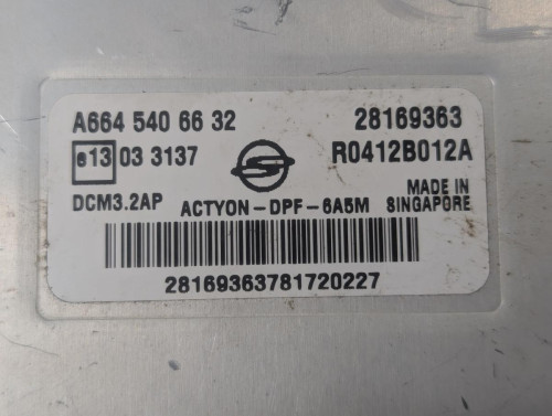  CENTRALITA MOTOR UCE SSANGYONG ACTYON 