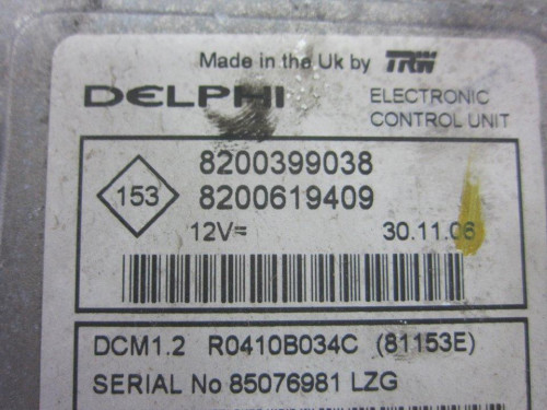  CENTRALITA MOTOR UCE RENAULT CLIO III 