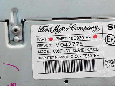 SISTEMA AUDIO / RADIO CD, FORD, FOCUS SPORTBREAK (CB4)