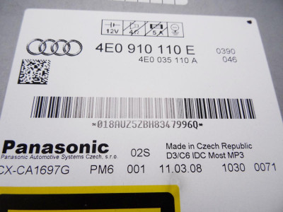 SISTEMA AUDIO / RADIO CD, AUDI, A6 ALLROAD QUATTRO (4FH)