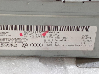 SISTEMA AUDIO / RADIO CD, AUDI, A6 ALLROAD QUATTRO (4FH)