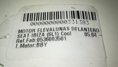  MOTOR ELEVALUNAS DELANTERO DERECHO SEAT IBIZA (6L1) 