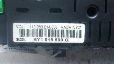 CUADRO INSTRUMENTOS, SKODA, FABIA (6Y2/6Y3)