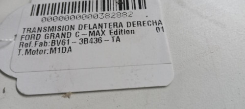  TRANSMISION DELANTERA DERECHA FORD GRAND C-MAX (CB7) 