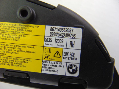 AIRBAG LATERAL DERECHO, BMW, SERIE 1 BERLINA (E81/E87)