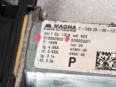 ELEVALUNAS DELANTERO DERECHO, FIAT, 500 (150) BERLINA