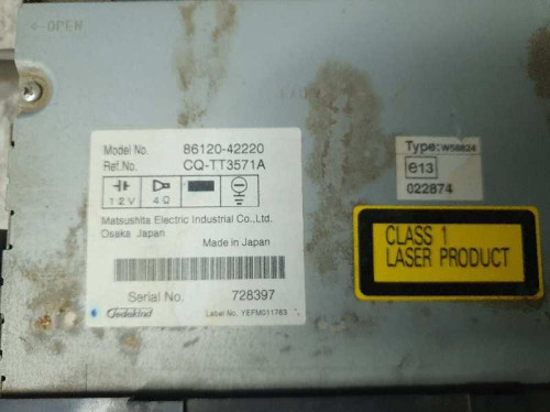 SISTEMA AUDIO / RADIO CD Toyota RAV4 (A3) 