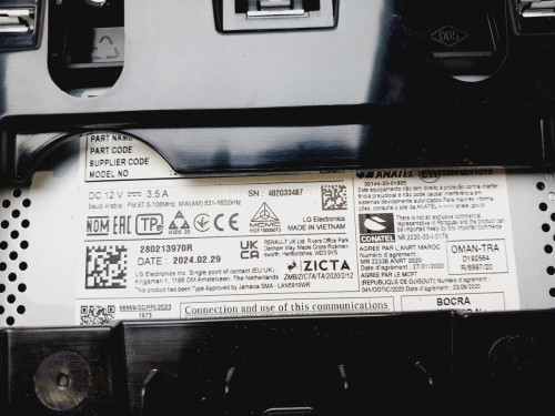PANTALLA MULTIFUNCION DACIA SANDERO III 