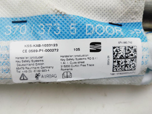AIRBAG CORTINA DELANTERO DERECHO Seat LEON (5F1) 