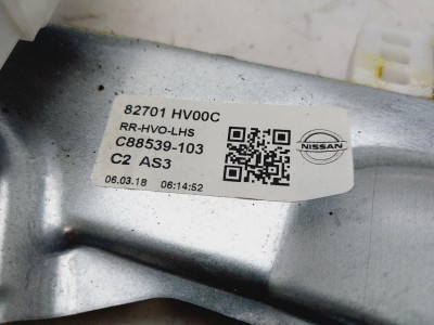 ELEVALUNAS TRASERO IZQUIERDO, Nissan, QASHQAI (J11E)