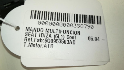MANDO MULTIFUNCION, SEAT, IBIZA (6L1)