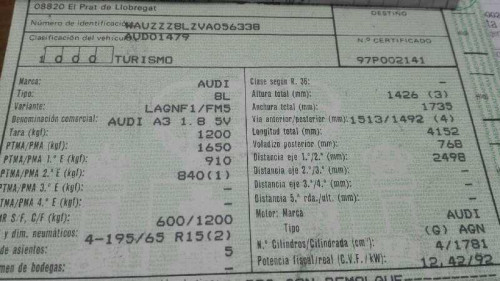  AUDI A3 (8L) 