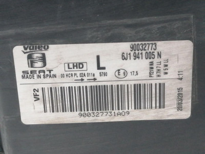FARO IZQUIERDO, SEAT, IBIZA BERLINA (6J5)
