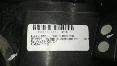 ELEVALUNAS TRASERO DERECHO, HYUNDAI, TUCSON (TL)