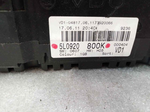  CUADRO INSTRUMENTOS, SKODA, YETI (5L)(2009) 