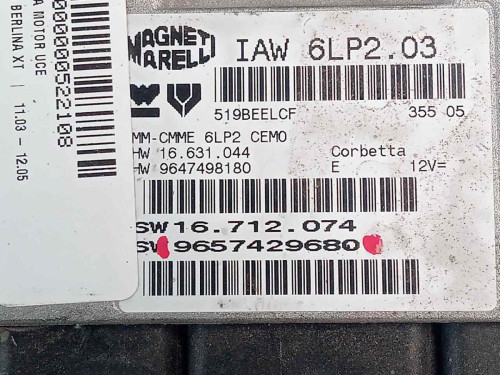  CENTRALITA MOTOR UCE PEUGEOT 206 