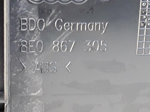 GUARNECIDO PUERTA TRASERA IZQUIERDA AUDI A4 BERLINA (8E) 