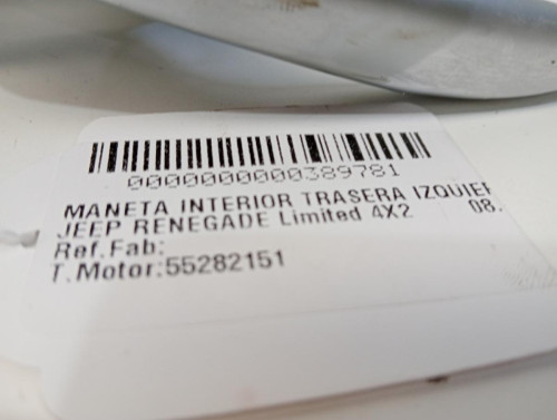  MANETA INTERIOR TRASERA IZQUIERDA, JEEP, RENEGADE (BU) 