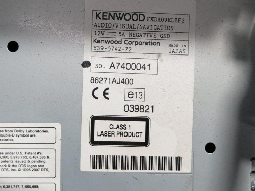  SISTEMA NAVEGACION GPS SUBARU LEGACY COMBI/ OUTBACK (B14) 
