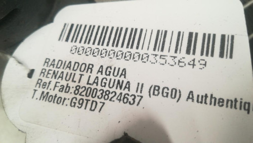  RADIADOR AGUA RENAULT LAGUNA II (BG0) 