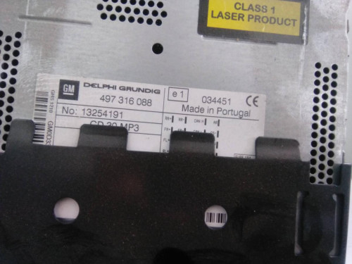 SISTEMA AUDIO / RADIO CD OPEL CORSA D 