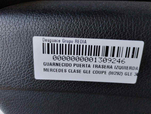  GUARNECIDO PUERTA TRASERA IZQUIERDA Mercedes-Benz CLASE GLE (BM 292) COUPE 