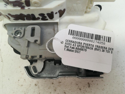 CERRADURA PUERTA TRASERA DERECHA, AUDI, A3 SPORTBACK (8VF)