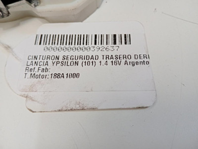 CINTURON SEGURIDAD TRASERO DERECHO, LANCIA, YPSILON (101)