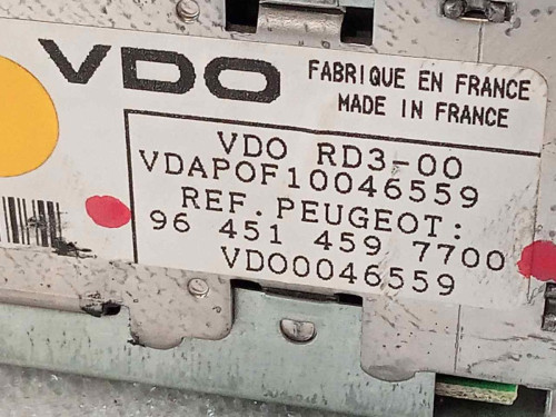  SISTEMA AUDIO / RADIO CD PEUGEOT 206 