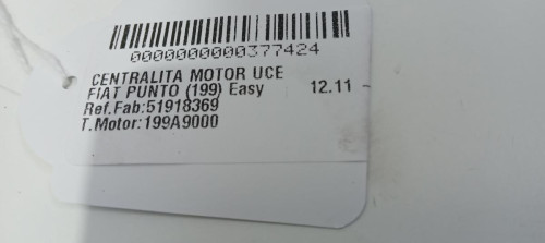  CENTRALITA MOTOR UCE FIAT III PUNTO (199) 