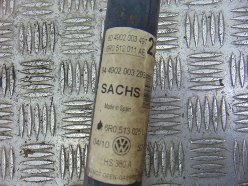  AMORTIGUADOR TRASERO DERECHO, VOLKSWAGEN, POLO V (6R1) 