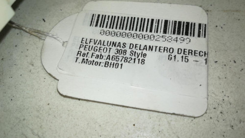  ELEVALUNAS DELANTERO DERECHO PEUGEOT 308 