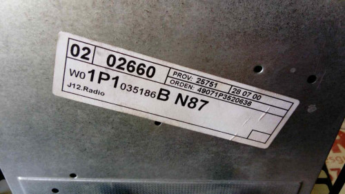SISTEMA AUDIO / RADIO CD Seat LEON (1P1) 