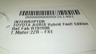 INTERRUPTOR, Toyota, AURIS (E18)