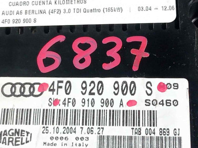CUADRO CUENTA KILOMETROS, AUDI, A6 BERLINA (4F2)