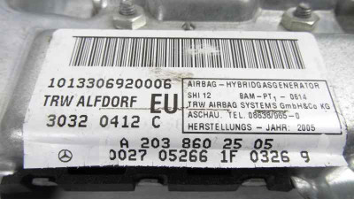 AIRBAG LATERAL DELANTERO IZQUIERDO, MERCEDES-BENZ, CLASE C (BM 203) FAMILIAR