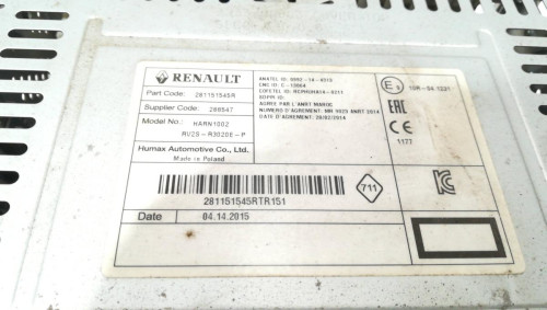  SISTEMA AUDIO / RADIO CD, RENAULT, KANGOO II (F/KW0) 