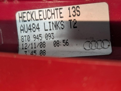 PILOTO TRASERO IZQUIERDO INTERIOR, AUDI, A5 COUPE (8T)