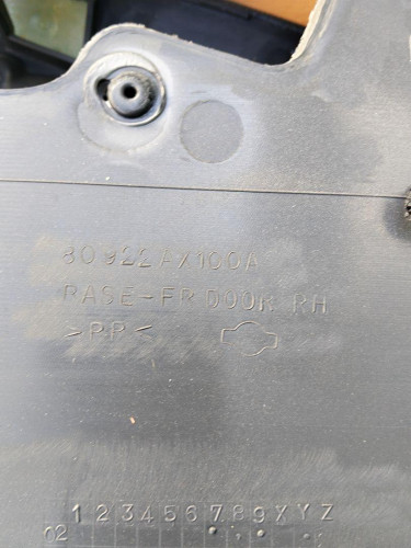 GUARNECIDO PUERTA DELANTERA DERECHA NISSAN MICRA (K12E) 