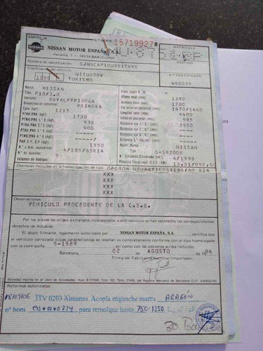 NISSAN PRIMERA BERL./ TRAVELLER (P10/W10) — vehículo donante para recambios 