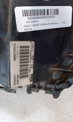 FARO DERECHO, RENAULT, MEGANE II BERLINA 5P